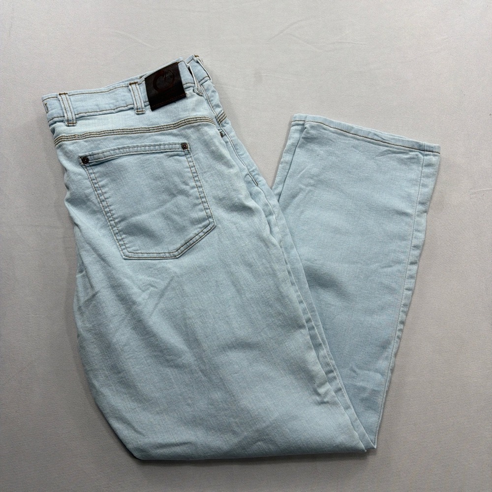 Origin Jeans Relaxed Fit Light Wash Denim Made in USA Blue Mens W38 L30